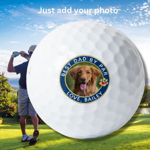 Balles De Golf Photo de chien Meilleur papa Par Par Custom