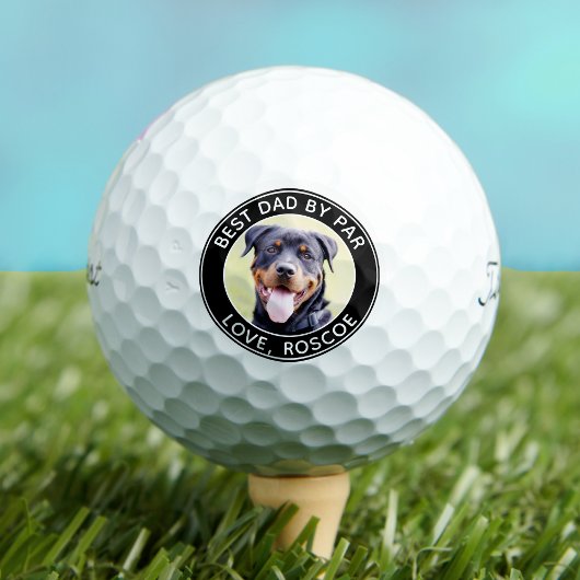 Balles De Golf Photo de chien personnalisée Meilleur DAD Par Par 