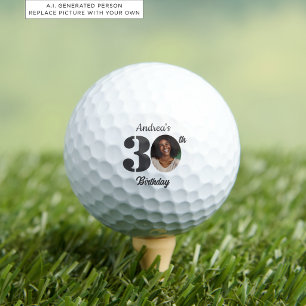 Balles De Golf Photo de fête d'anniversaire 30 ans gras