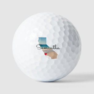Balles De Golf Photo en forme de cœur de Californie
