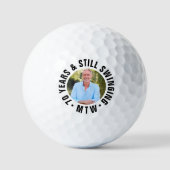 Balles De Golf Photo Monogramme 70e Anniversaire (Recto)
