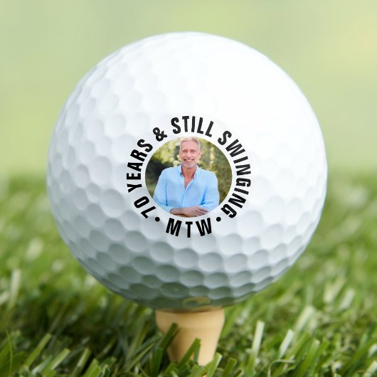 Balles De Golf Photo Monogramme 70e Anniversaire