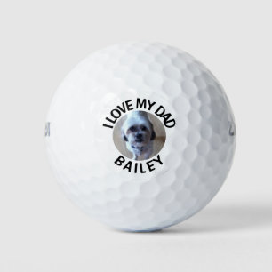 Balles De Golf Photo Personnalisée Chien Personnalisé J'Aime Mon 