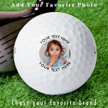 Balles De Golf Photo personnalisée Création moderne Modèle Golfer<br><div class="desc">Présentez nos balles de golf modernes et élégantes que vous pouvez personnaliser à votre goût! Ces balles de golf font pour les cadeaux de golfeurs parfaits, que ce soit pour votre père, grand-père, maman, ou même de votre ami furry, avec l'option d'ajouter une photo de votre animal de compagnie ou...</div>