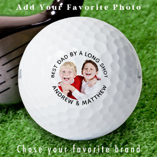 Balles De Golf Photo personnalisée Meilleur papa par une longue p