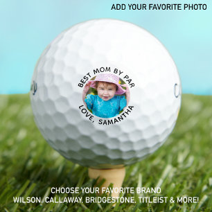 Balles De Golf Photo personnalisée Meilleure maman Par Par Blanc 