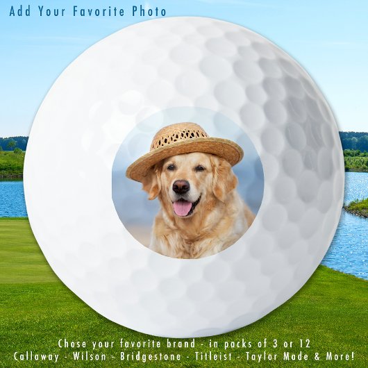 Balles De Golf Photo personnalisée pour chien de compagnie simple