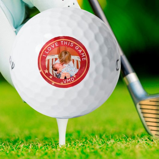 Balles De Golf Photo préférée Votre Message Initiales Couleurs vi