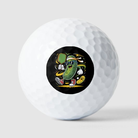 Balles De Golf Pickle Jouant au Pickleball (Recto)