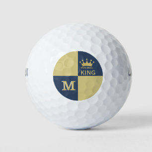 Balles De Golf Pickleball Guy Golfer King Monogramme Nom initial