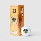 Balles De Golf Pickleball Guy Golfer Monogramme Nom initial (Emballage)