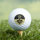 Balles De Golf Pickleball Guy Golfer Monogramme Nom initial (T-shirt Insitu)