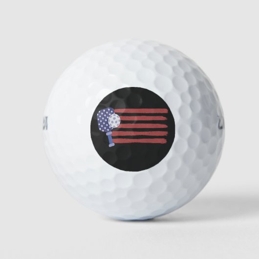 Balles De Golf Pickleball US Drapeau Pickleball Américain Patriot (Devant)