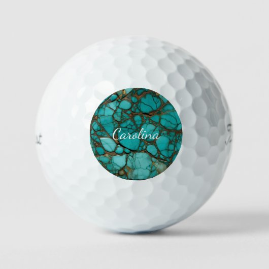 Balles De Golf Pierres turquoise (Recto)
