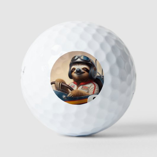 Balles De Golf Pilote Sloth Racecar (Devant)