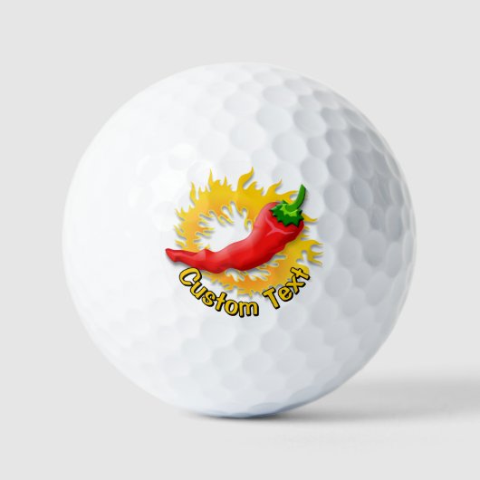 Balles De Golf Piment avec Flamme (Recto)