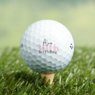 Balles De Golf Pink 30th Birthday Personnalisé Taylor Made TP5