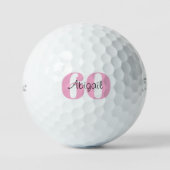 Balles De Golf Pink 60th Birthday Script Name Titleist Pro V1 (Recto)
