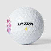 Balles De Golf Pink butterflies and flowers pattern (Logo)