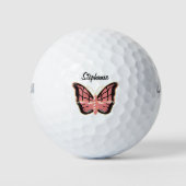 Balles De Golf Pink Butterfly Design (Devant)