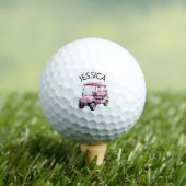 Balles De Golf Pink Golf Cart with Name (T-shirt Insitu)