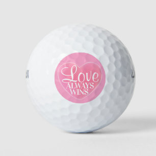 Balles De Golf Pink Love gagne toujours Heart Golf Balls