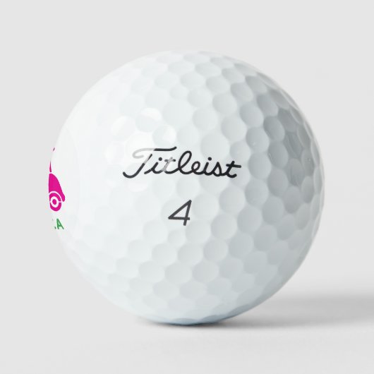 Balles De Golf Pink Personnalisé Golf Cart Titleist 2023 Pro (Logo)