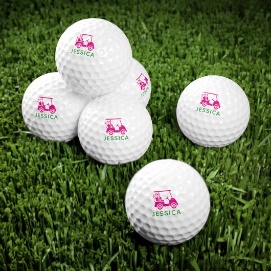 Balles De Golf Pink Personnalisé Golf Cart Titleist 2023 Pro