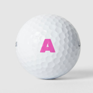 Balles De Golf Pink Personnalisé Monogramme Boules de golf