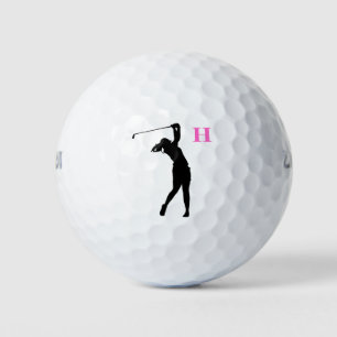 Balles De Golf Pink Personnalisé Monogramme Boules de golf
