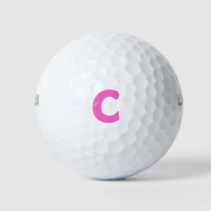 Balles De Golf Pink Personnalisé Monogramme Boules de golf