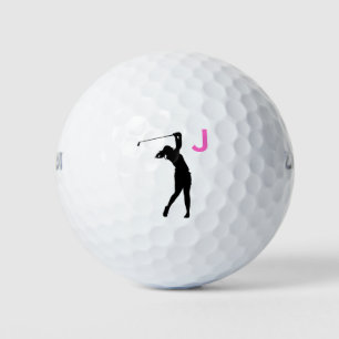 Balles De Golf Pink Personnalisé Monogramme Boules de golf