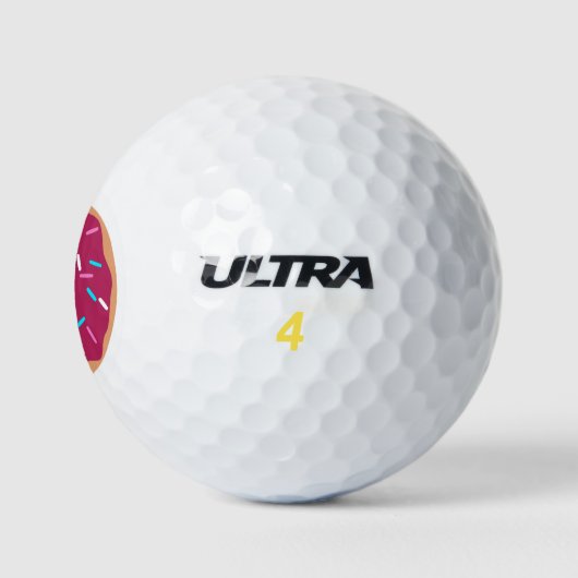 Balles De Golf Pink Raspberry glazed donut (Logo)
