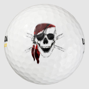 Balles De Golf Pirate crâne et os croisés