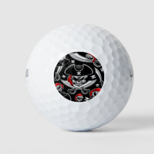 Balles De Golf Pirate Skull avec Sabres croisés
