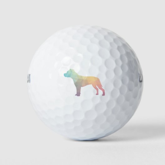 Balles De Golf Pitbull race de chien Silhouette géométrique Paste (Devant)