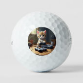 Balles De Golf "Pixel Paws : The Gamer Kitten in Action" (Recto)
