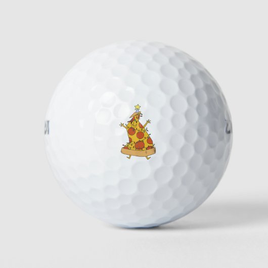 Balles De Golf Pizza Tree - Drôle Nourriture de Noël (Devant)
