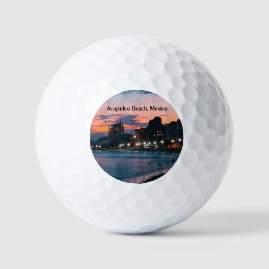 Balles De Golf Plage d'Acapulco, Mexique (Recto)