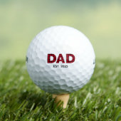 Balles De Golf Plaid Buffalo Papa Date de Création (T-shirt Insitu)