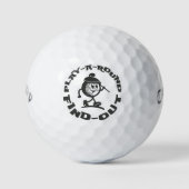 Balles De Golf Play A Round Find Out Funny Vintage Mascot Golfer (Devant)