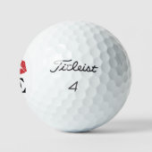 Balles De Golf Playful 'LOVE' Red Lips Flirty Modern Romance Gift (Logo)
