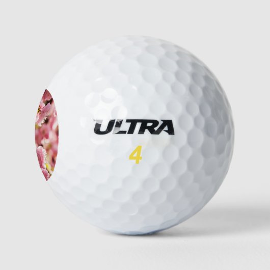 Balles De Golf Plum à fleurs - Paradize rose (Logo)