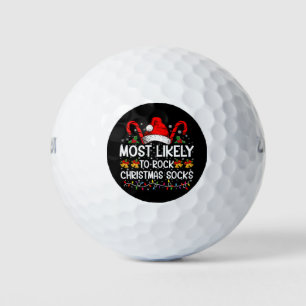 Balles De Golf Plus susceptible de faire bouger Noël Chaussettes 