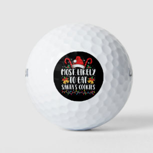 Balles De Golf Plus Susceptible De Manger Les Cookies De Santa No