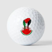 Balles De Golf Poing de résistance palestinienne sur Watermelon (Recto)