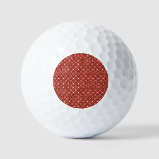 Balles De Golf Points Cercles rouges (Recto)