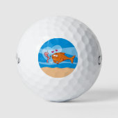 Balles De Golf Poisson et appât amoureux (Devant)