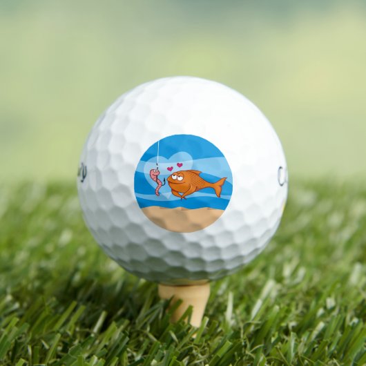 Balles De Golf Poisson et appât amoureux (T-shirt Insitu)