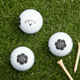 Balles De Golf Poker Chip Golf Thème Monogramme Golf Balls